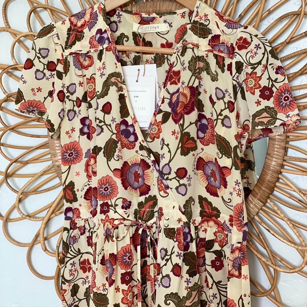 🚨 S O L D 🚨 🍂🌾NWT Christy Dawn Cerise Floral XS🍃🍁 - Picture 2 of 7